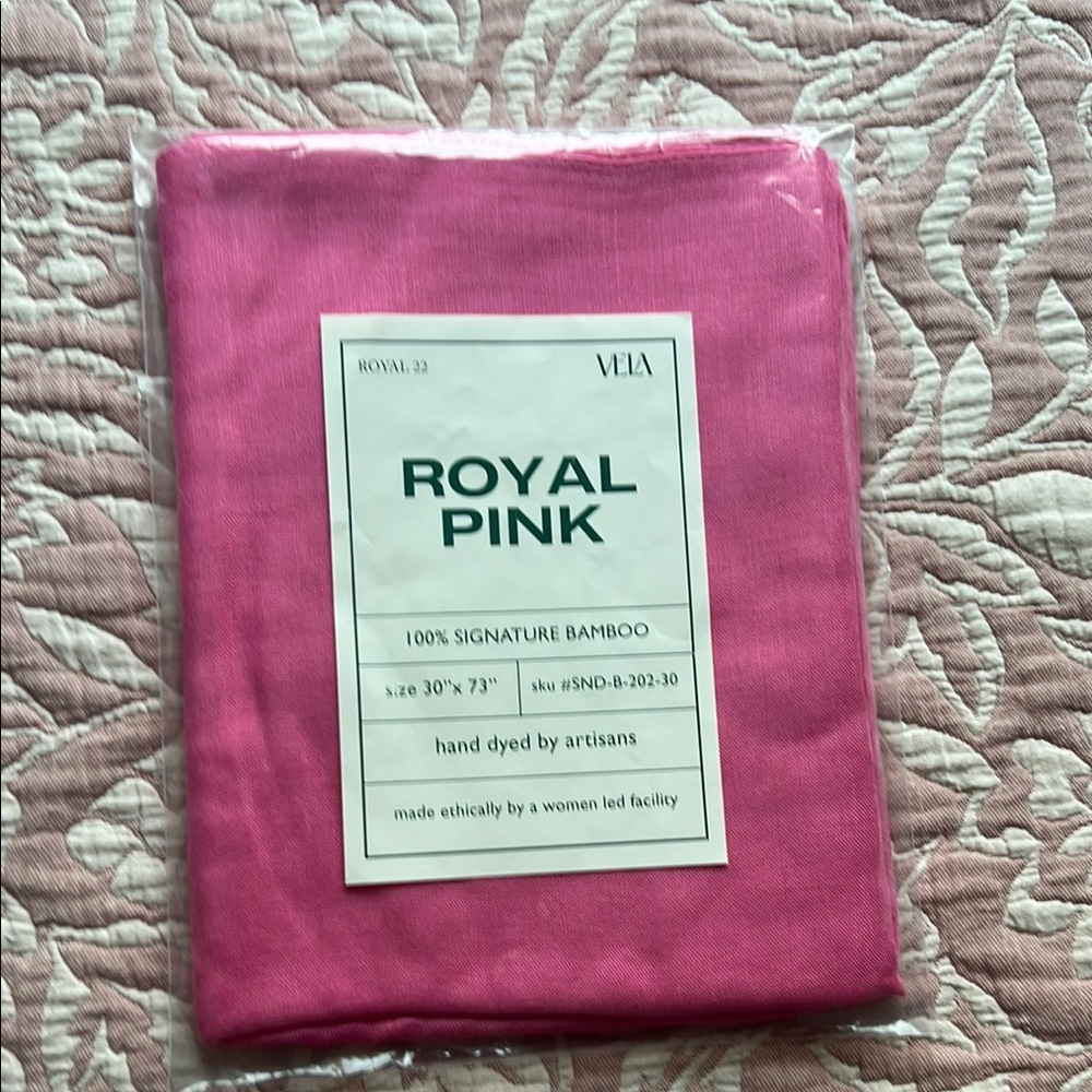 Elegant Pink Hijab Sheets with Quilted Texture